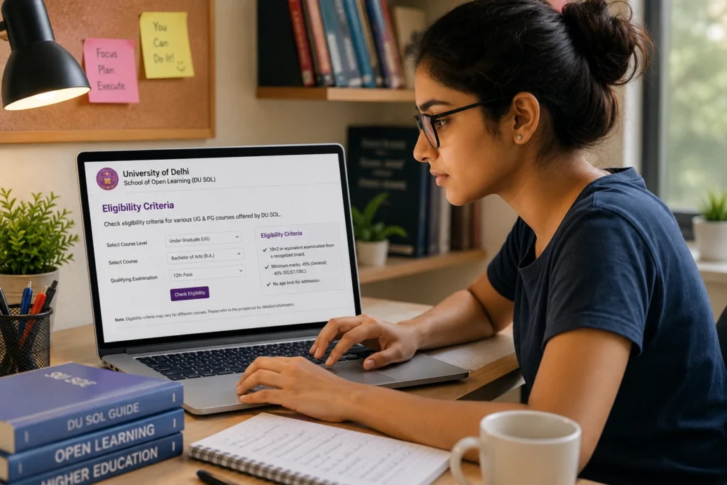 DU SOL eligibility criteria and admission process