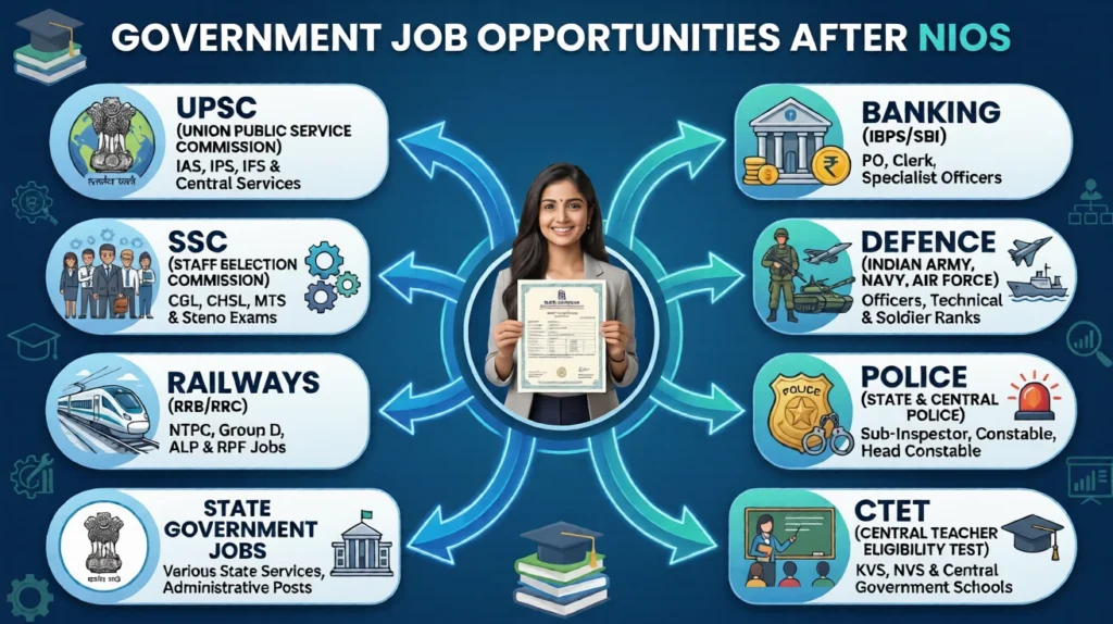 Government job opportunities after NIOS certificate