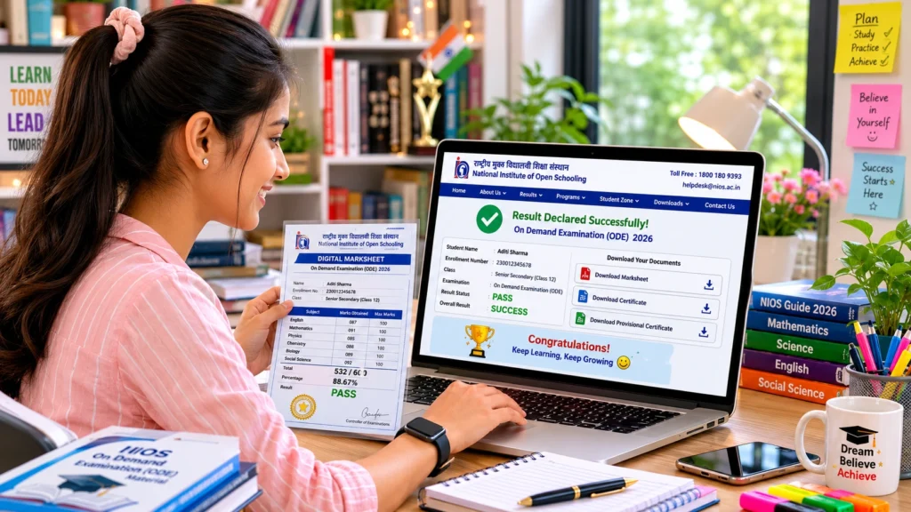 NIOS On Demand Result 2026 Check Online