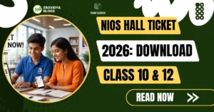Nios hall ticket Class 10 & 12