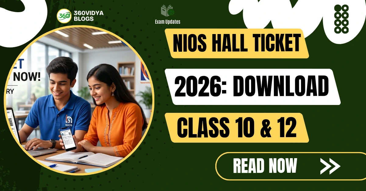 Nios hall ticket Class 10 & 12